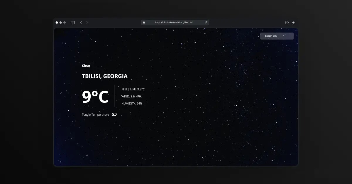 Weather Forecast website